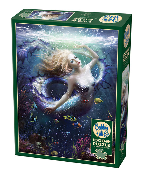 Onde mermaid art puzzle box