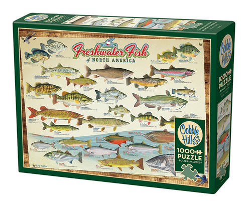 Freshwater Fish of North America labeled on a posted puzzle box