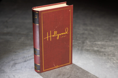 Hollywood 1947 game box, resembling a red book
