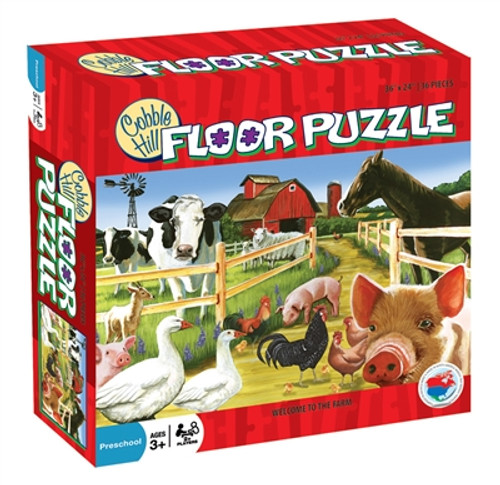 Box cover featuring various farm animals 36 piece Floor Puzzle