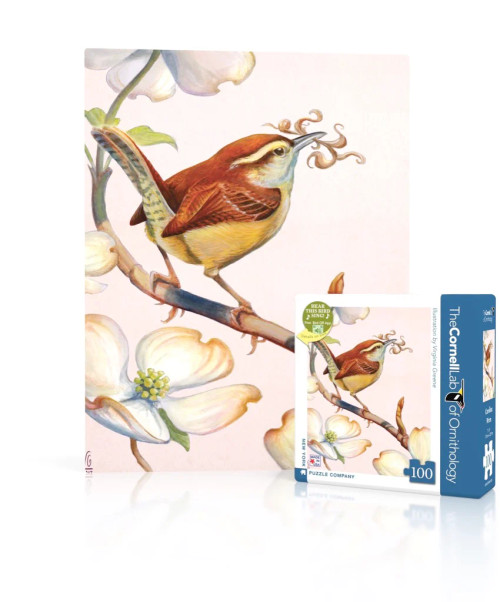 Carolina Wren Mini puzzle box and image