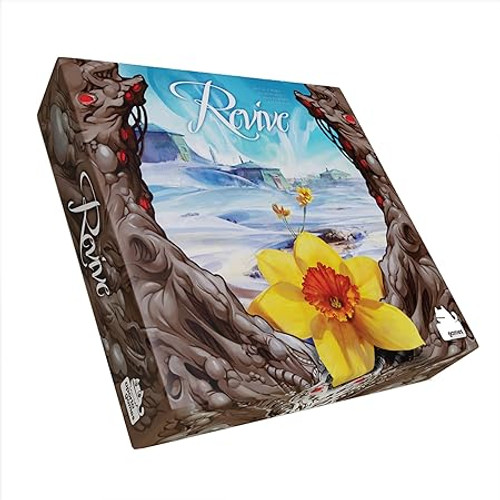 Revive Board game front cover featuring a yellow flower