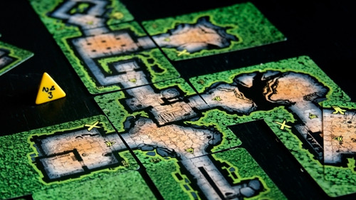 Dungenerator Series Two map cards laid out adjacent to create a dungeon