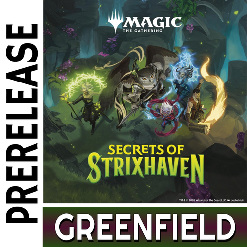 Event image, featuring Secrets of Strixhaven key art