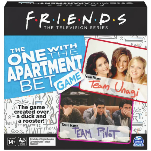FRIENDS The One With the Apartment Bet box, featuring images from the FRIENDS tv show