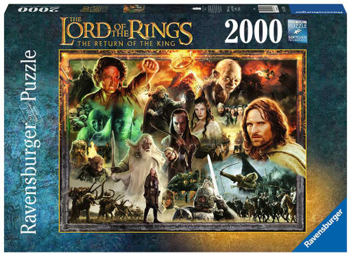 Front of puzzle box featuring Scenes from Lord of the Rings