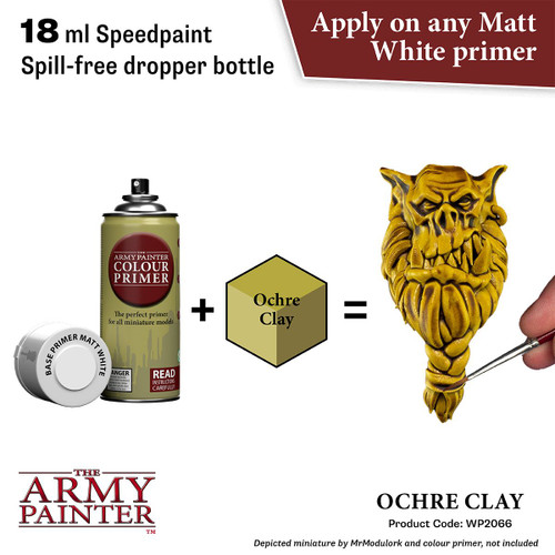 Speedpaint Ochre Clay application example