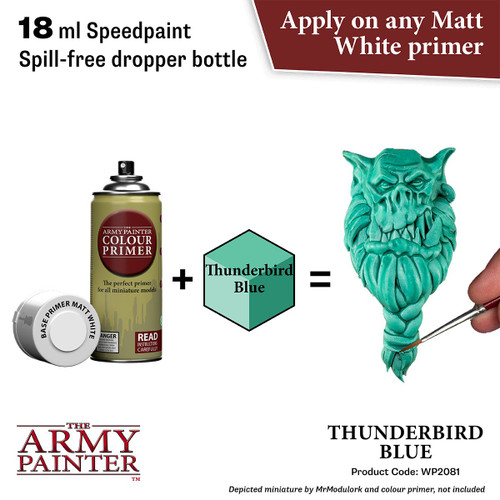 Speedpaint Thunderbird Blue application example