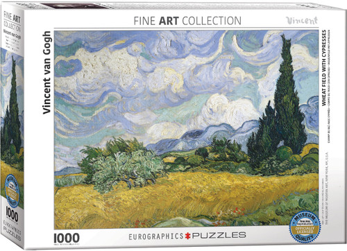 Wheat Field with Cypresses, Van Gogh puzzle box