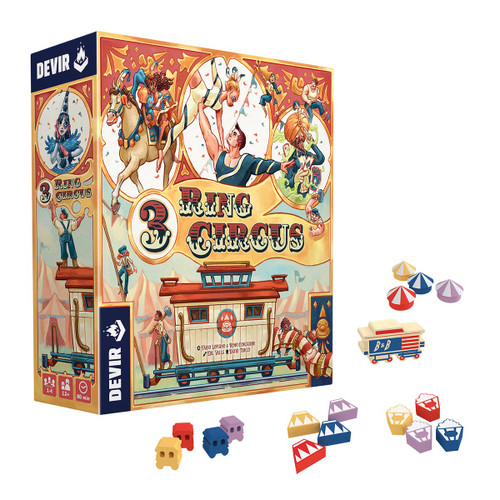 3 Ring Circus box and tokens