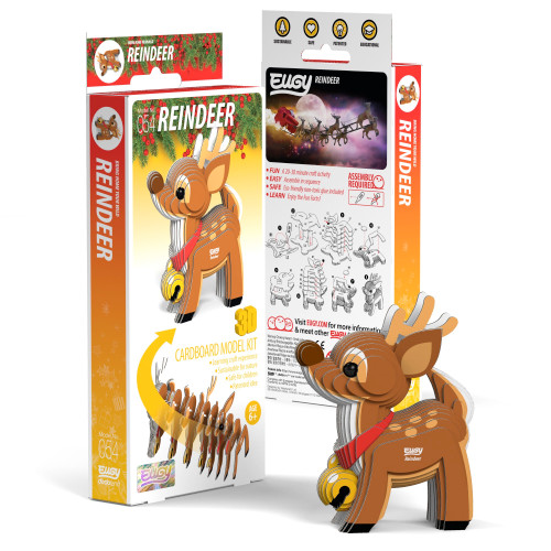 EUGY Reindeer kit packaging and completed model