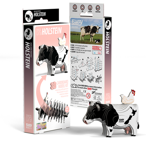 EUGY Holstein Cow kit packaging and completed model