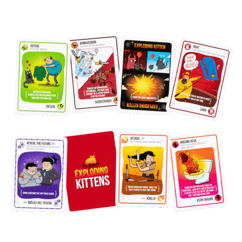 Exploding Kittens Good vs Evil example cards