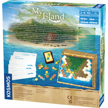 Back of game box featuring contents