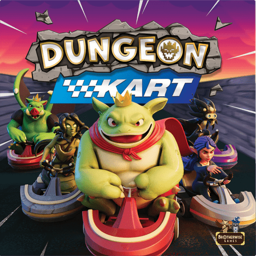 Front of game box featuring several racing characters