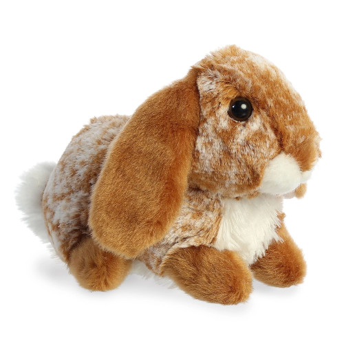 Brown and white rabbit plush