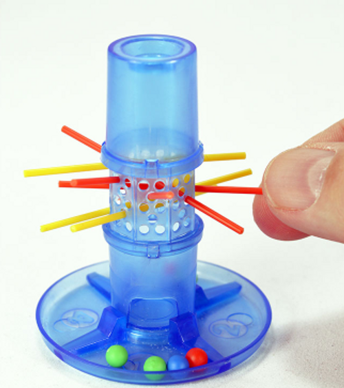 World's Smallest Kerplunk to scale