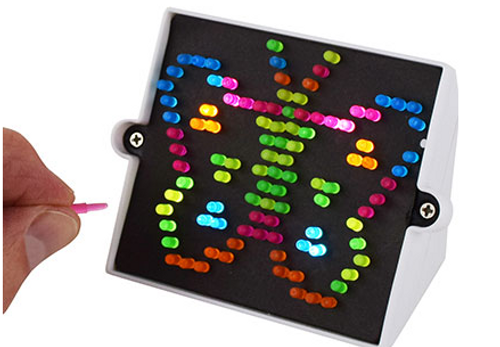 World's Smallest Lite Brite to scale