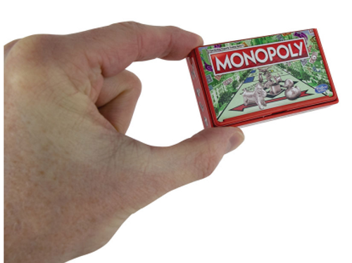 World's Smallest Monopoly to scale