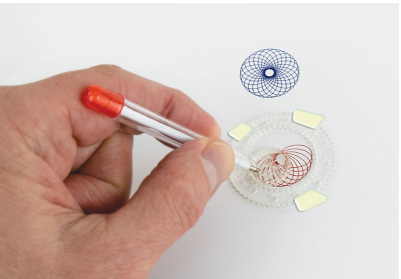 World's Smallest Spirograph in use