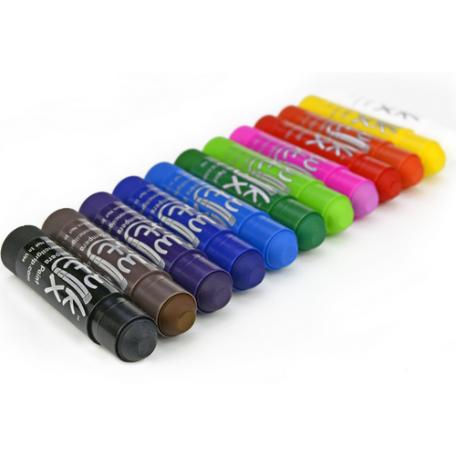 Rainbow display of product 