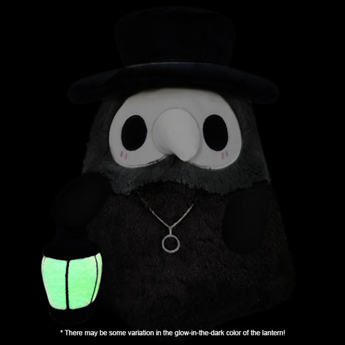 Plague Doctor Squishable in the dark with glowing lantern
