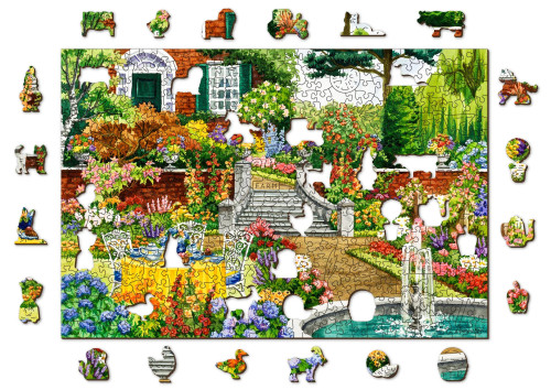Garden Five O'Clock wooden puzzle with whimsy pieces