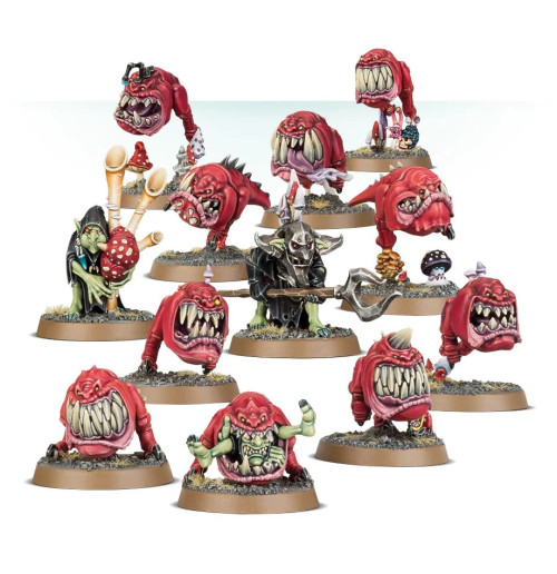 Squig Herd, 12 miniatures assembled and painted