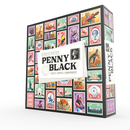 Penny Black game box, depicting a stamp collection