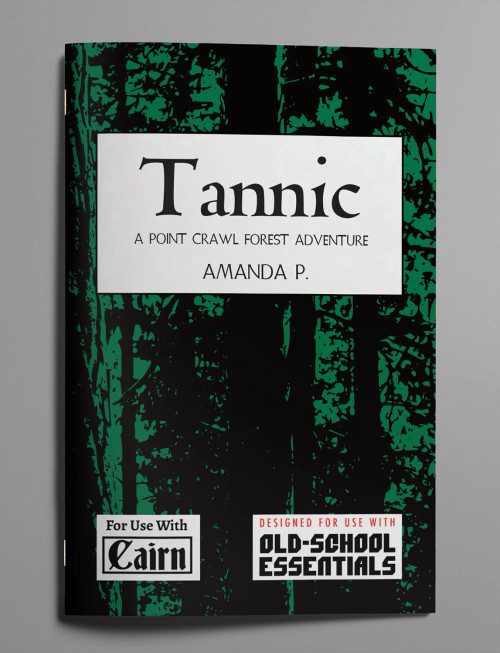 Tannic book cover, depicting silhouettes of trees