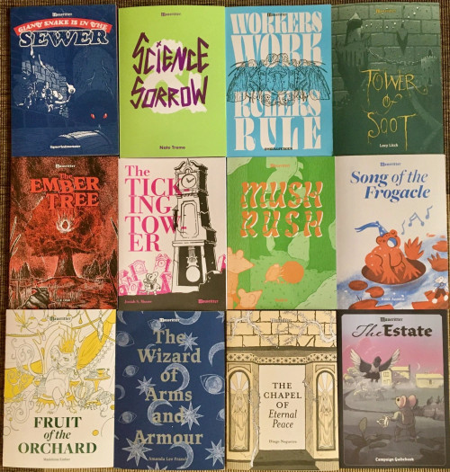 Covers of the included adventures