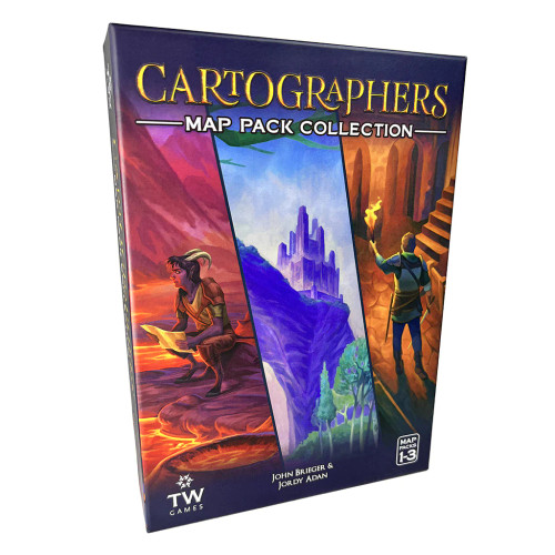 Cartographers Map Pack Collection cover, featuring three adventurous art scenes