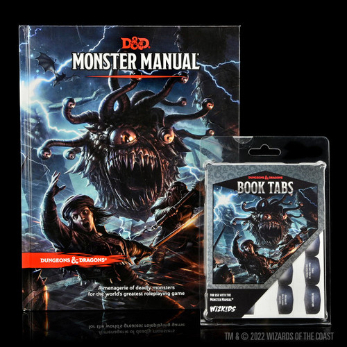 The tabs and the book they are used for Monster manual 