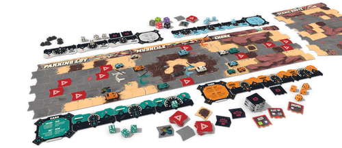 Board game lay out and game components 