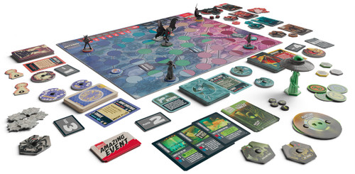 Game layout with game components 