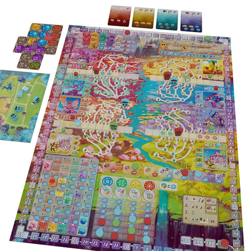 Bright colored map/game board