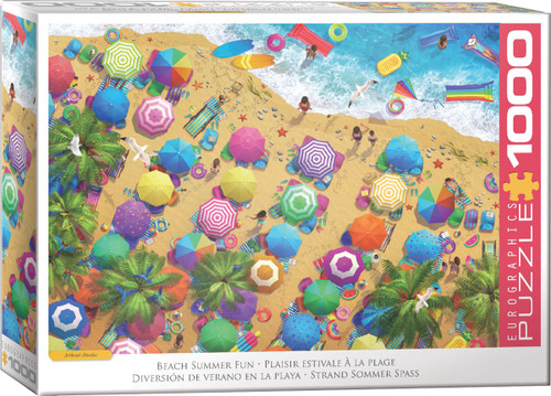 Front of puzzle box of Beach Summer fun