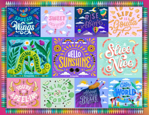 A patchwork design of sweet encouraging sayings