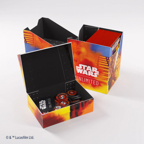 Soft crate deckbox open an in use