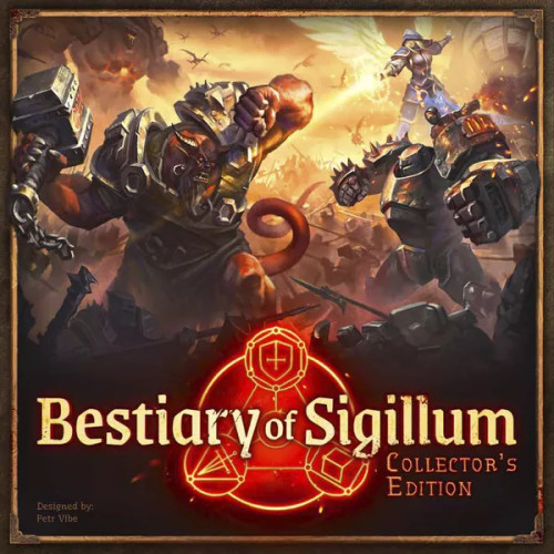 Bestiary of Sigillum game box, depicting a fantasy battlefield