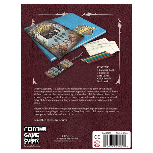 Back of packaging featuring contents 