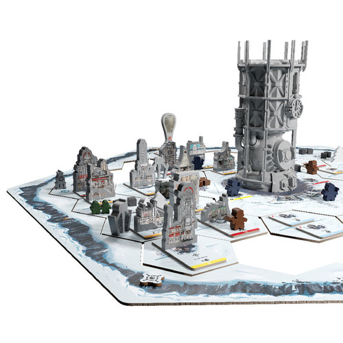 Built 3-d model buildings/castle tower