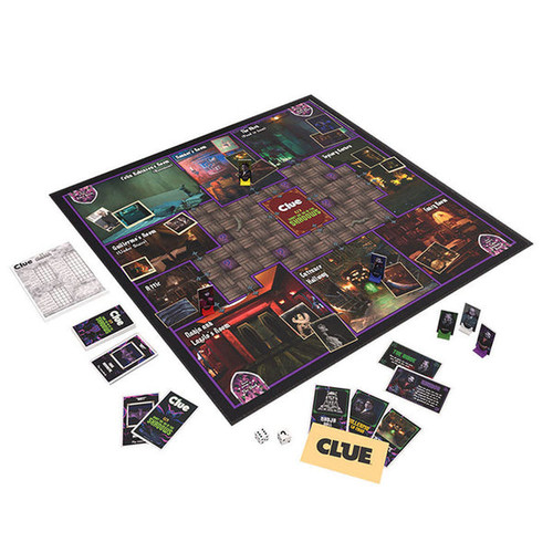 The game set up with thematic components  from What we do in the shadows