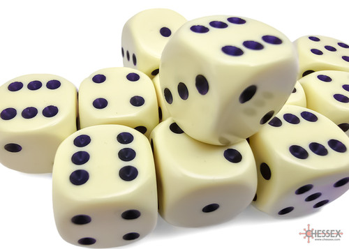 Six-sided pastel yellow dice with black pips