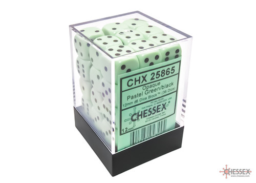 36 dice in transparent plastic case