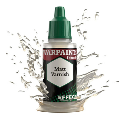Warpaints 18ml bottle with Green cap: Matt Varnish