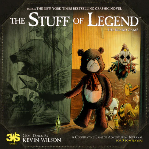The Stuff of Legend game cover, depicting a group of children's toys marching fearlessly into a dark room
