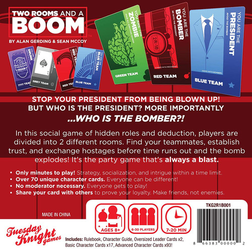 back of box featuring a blurb and team character cards