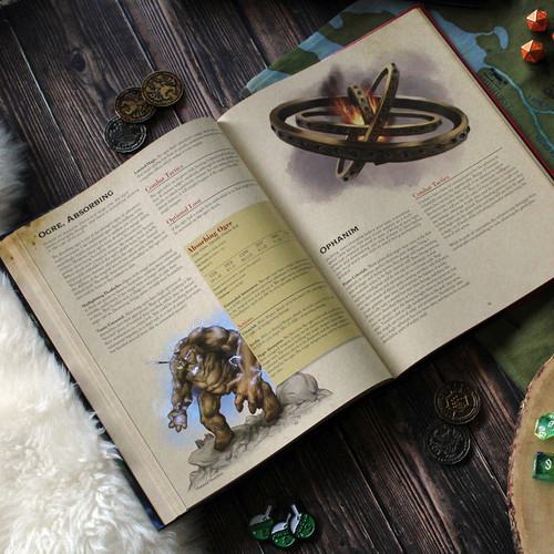 Sample page of book Ogre, absorbing and Ophanim