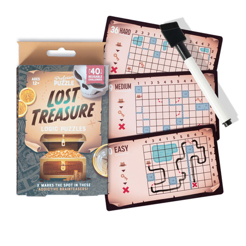 Three puzzle cards with dry erase marker